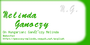 melinda ganoczy business card